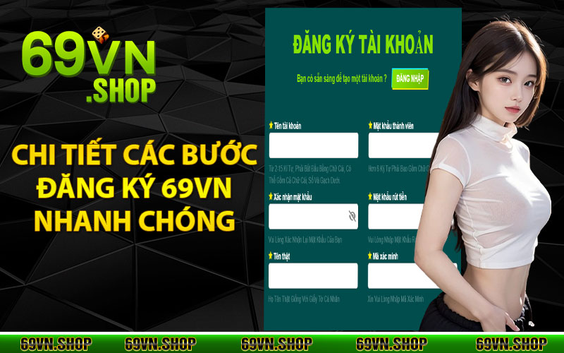 Chi tiết các bước đăng ký 69vn nhanh chóng